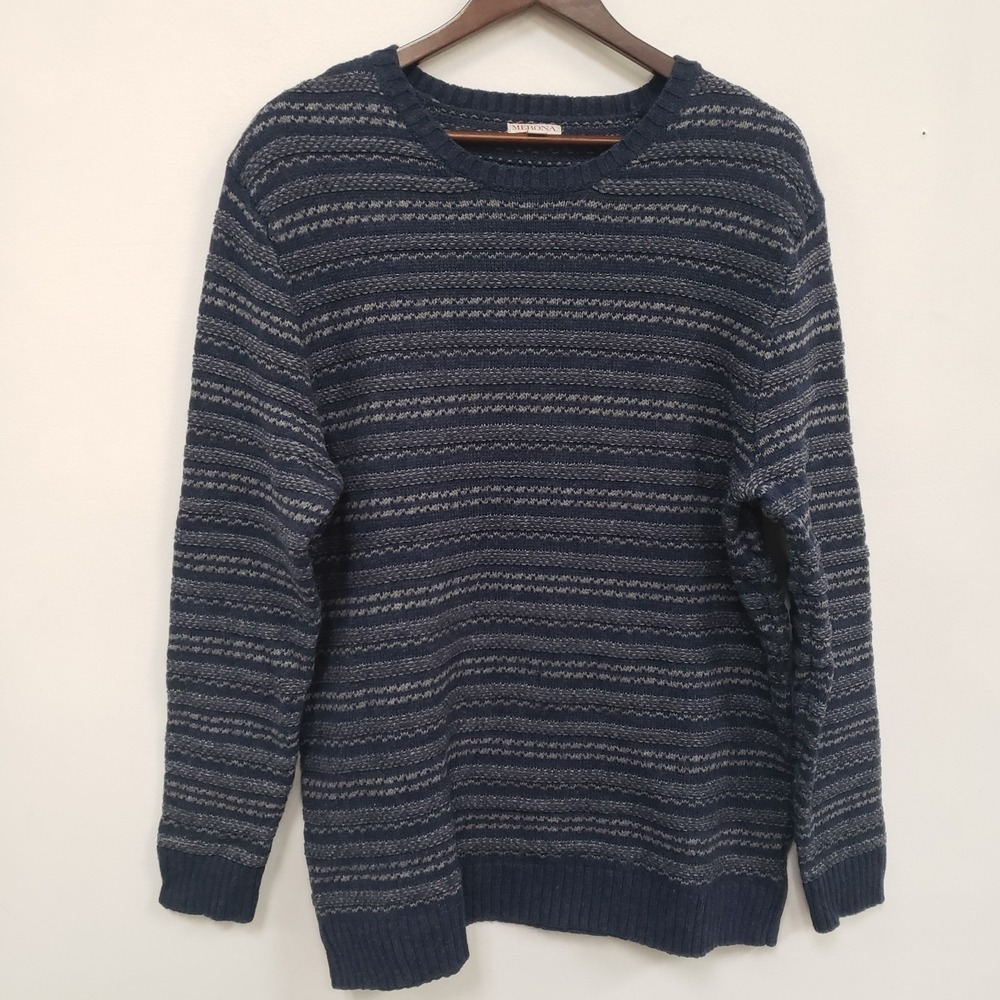 Merona Mens Fair Isle Chunky Wool Blend Sweater Size XXL‎ Blue Heritage Outdoors